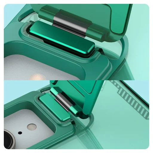 Nillkin Iceblade Prop mágneses tok kamerafedéllel és állvánnyal iPhone 16e-hez - Zöld tok - 10