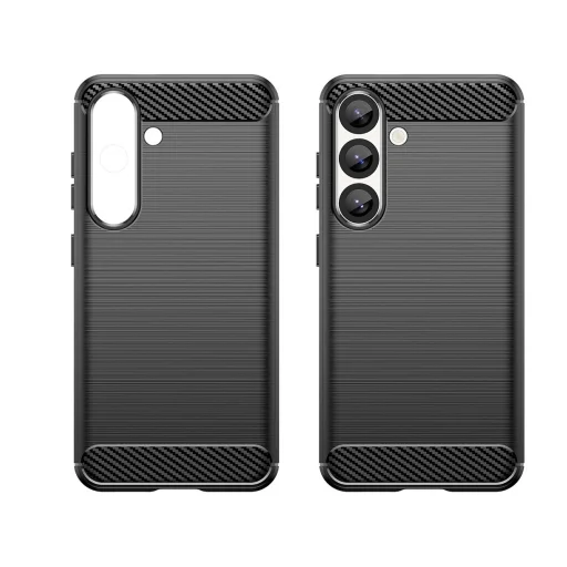 Carbon Case Flexible Silicone tok Xiaomi Poco X7 Pro - Fekete - 2