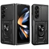 Hybrid Armor Camshield páncélozott tok állvánnyal és kameravédővel Samsung Galaxy Z Flip 7 - Fekete tok thumbnail