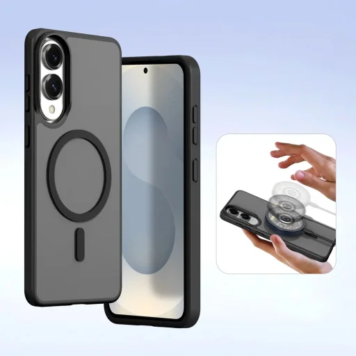  Samsung Galaxy S25 Edge fekete Dux Ducis Lava tok MagSafe támogatással - 6