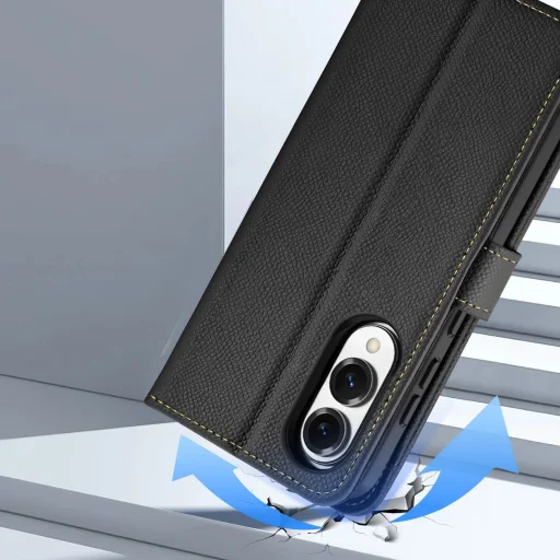  Samsung Galaxy S25 Edge fekete Dux Ducis Lava tok MagSafe támogatással - 10