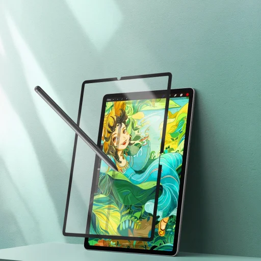  Samsung Galaxy Tab S10 FE Plus Fekete kerettel Dux Ducis Naad Paperlike Matt Üvegfólia - 3