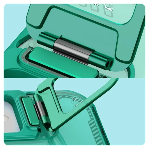 Nillkin Iceblade Prop Mágneses tok állvánnyal iPhone 16e - Zöld - 11