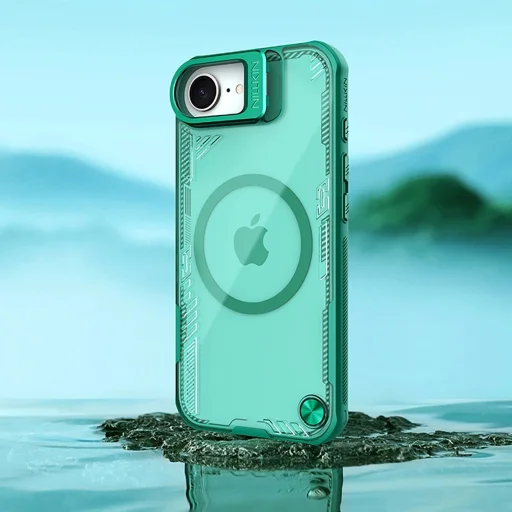 Nillkin Iceblade Prop Mágneses tok állvánnyal iPhone 16e - Zöld - 6