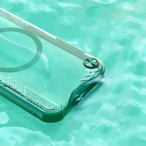 Nillkin Iceblade Prop Mágneses tok állvánnyal iPhone 16e - Zöld - 7