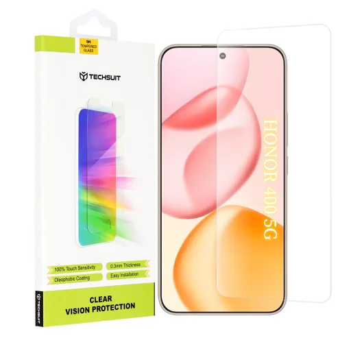 Techsuit - Tiszta Látás Üveg - Honor 400 - Átlátszó üvegfólia - 1
