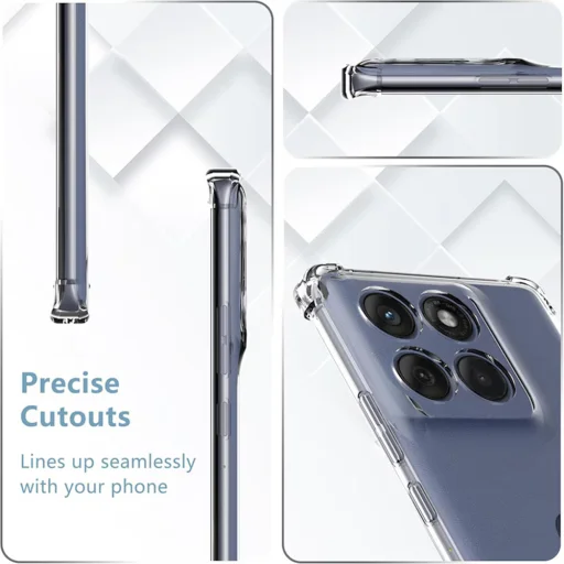  Techsuit - Ütésálló Átlátszó Szilikon - Motorola Edge 60 Fusion - Átlátszó tok - 4