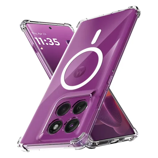  Techsuit - Ütésálló Átlátszó Szilikon MagSafe - Motorola Edge 60 Pro - Átlátszó tok - 1