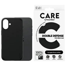 CARE by PanzerGlass Double Defense iPhone 16 Plus tok - Fekete