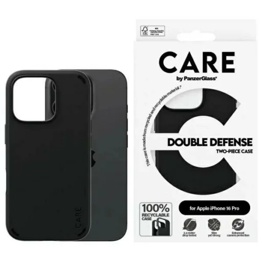CARE by PanzerGlass Feature Double Defense iPhone 16 Pro tok - Fekete - 1