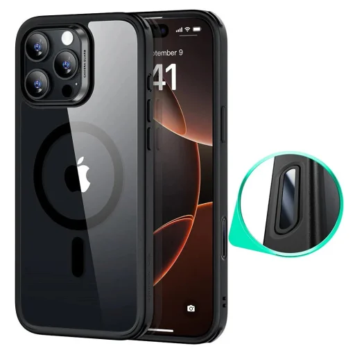  iPhone 16 Pro Max Átlátszó Fekete ESR Classic Hybrid HaloLock tok - 1
