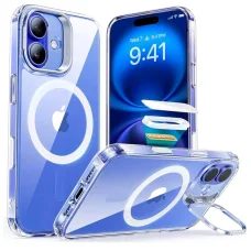  iPhone 16 Átlátszó ESR Klasszikus Hibrid HaloLock Kitámasztó tok