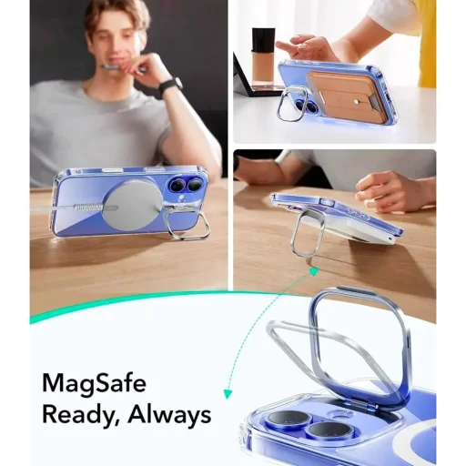  iPhone 16 Átlátszó ESR Klasszikus Hibrid HaloLock Kitámasztó tok - 4