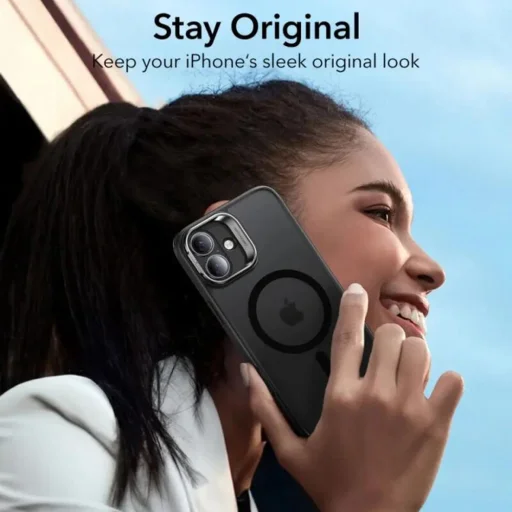  iPhone 16 Matt Fekete ESR Klasszikus Hibrid HaloLock Kitámasztós Tok - 7