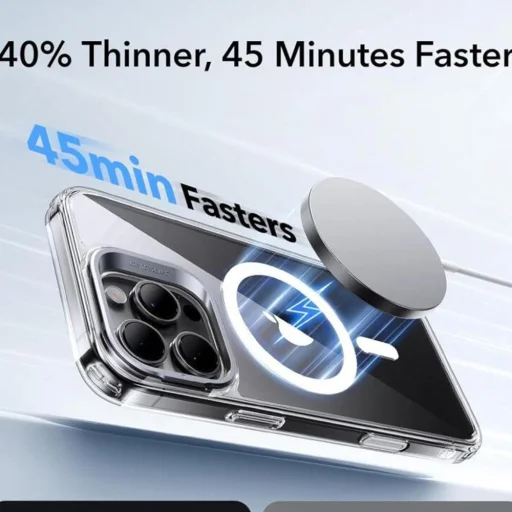  iPhone 16 Pro Átlátszó ESR Klasszikus Hibrid HaloLock Kitámasztó tok - 9