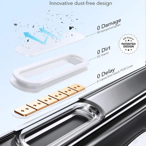  iPhone 16 Pro Matt Fekete ESR Klasszikus Hibrid HaloLock Kitámasztós Tok - 2