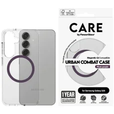 CARE by PanzerGlass Flagship Urban Combat Lila QI tok Samsung Galaxy S25 számára - Átlátszó