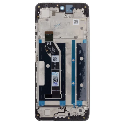 Motorola E15/G05 LCD kijelző + Érintőegység fekete + Előlap - 2