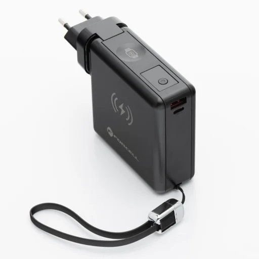FORCELL F-ENERGY multifunkciós töltő 45W 6 az 1-ben USB A és USB C csatlakozókkal, 15000mAh powerbankkal és 15W vezeték nélküli töltéssel - 10