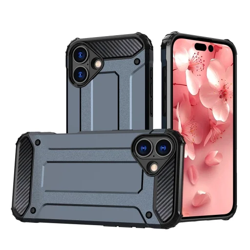 Hybrid Armor iPhone 16 Plus tok - Kék tok - 1