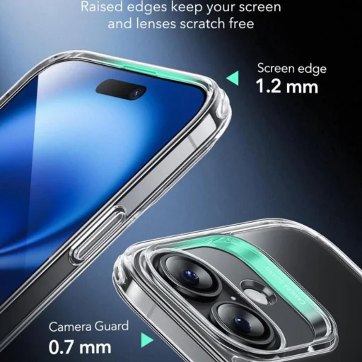  iPhone 16 Átlátszó ESR Klasszikus Hibrid HaloLock tok - 7