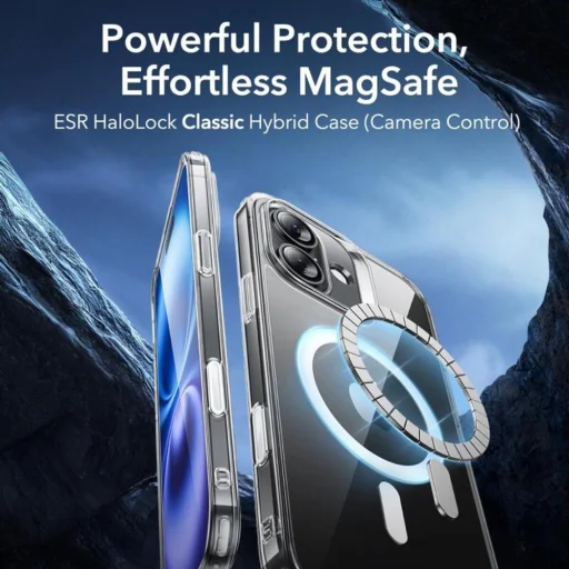  iPhone 16 Matt Fekete ESR Klasszikus Hibrid HaloLock tok - 6