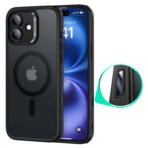  iPhone 16 Matt Fekete ESR Klasszikus Hibrid HaloLock tok - 1