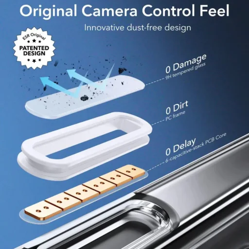  iPhone 16 Pro Matt Fekete ESR Klasszikus Hibrid HaloLock tok - 4