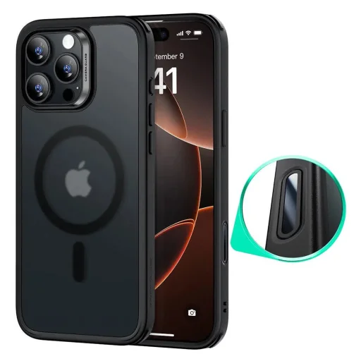  iPhone 16 Pro Matt Fekete ESR Klasszikus Hibrid HaloLock tok - 1