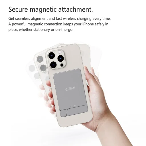 Tech-protect Pb14 Lifemag Magsafe Power Bank 5000mAh Űrszürke - 6