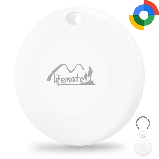 Lifemate/MiLi GPS Bluetooth LifeTag Tracker HD-P16-3 Android + kulcskarikával fehér, - 1