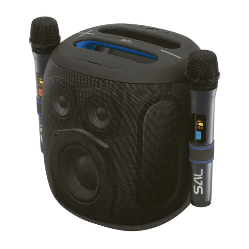 SAL PARCUBE boombox, 100 W, 2 ks bezdrôtové mikrofóny, 5 ks reproduktorov, LED svetelný efekt, IPX6 ochrana, bluetooth - 13