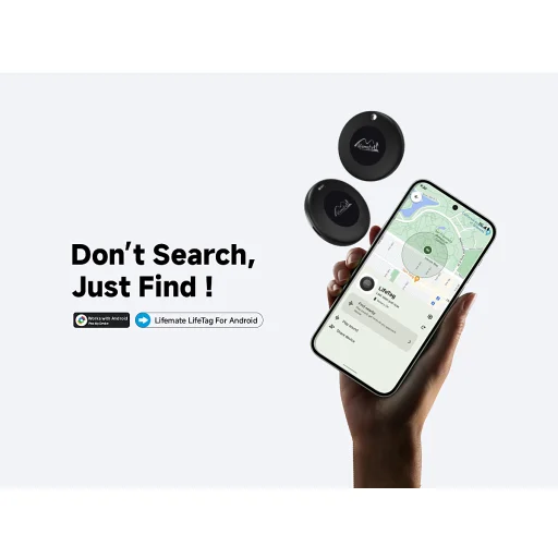 Lifemate/MiLi GPS Bluetooth LifeTag Nyomkövető HD-P16-3 Android + kulcstartó fekete - 6