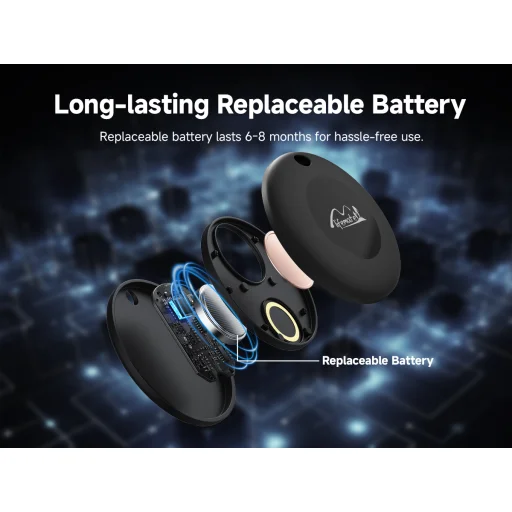 Lifemate/MiLi GPS Bluetooth LifeTag Nyomkövető HD-P16-3 Android + kulcstartó fekete - 8