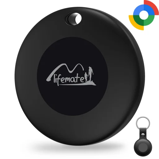 Lifemate/MiLi GPS Bluetooth LifeTag Nyomkövető HD-P16-3 Android + kulcstartó fekete - 1