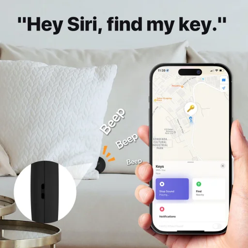 Lifemate/MiLi GPS Bluetooth LifeTag nyomkövető HD-P16-3 Apple fehér - 9
