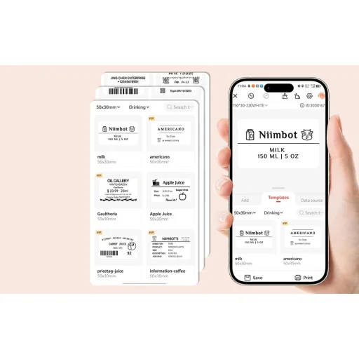 Hordozható címkenyomtató Niimbot B21 Pro (zöld) - 10