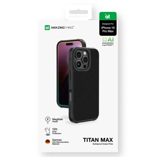 AmazingThing Titan Max tok 600D aramid szálakkal iPhone 16 Pro Max - Fekete tok - 5