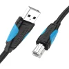 USB 2.0 A - USB-B nyomtató kábel Vention VAS-A16-B100 1m Fekete