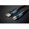 Nyomtató kábel USB 2.0 A-ról USB-B-re Vention VAS-A16-B200 2m fekete thumbnail