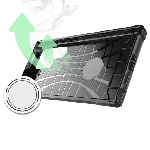 Hybrid Armor tok Samsung Galaxy S25 Edge - Fekete - 5