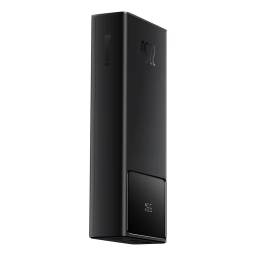 Baseus - Star-Lord Power Bank (PPXJ080001) - 2x USB, C típusú, Micro-USB, 22,5W, 20000mAh, C típusú kábel, 3A, 30cm - Fekete - 5