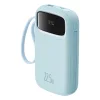 Baseus - Qpow Pro+ Power Bank (P10055002313-00) - Lightning, 2x Type-C, USB, 22,5W, 20000mAh, Type-C kábel, 30 cm - Kék - 4