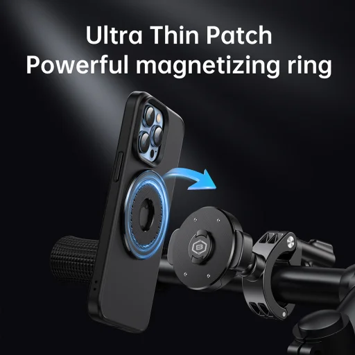 Blavec BV-03 Velo Quick Lock Magsafe telefontartó bicikli/motor kormányra (BV03-QLMHB) fekete - 6