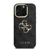 Guess PU 4G Metal Logo Stand Camera Frame fliptok iPhone 15 Pro fekete tok thumbnail