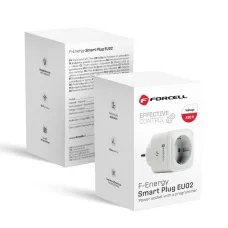 FORCELL F-ENERGY EU02 Okos Dugalj 230V WiFi-vel, programozóval és Tuya/Amazon Alexa támogatással - fehér