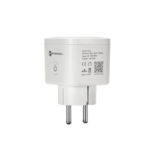 FORCELL F-ENERGY EU02 Okos Dugalj 230V WiFi-vel, programozóval és Tuya/Amazon Alexa támogatással - fehér - 3