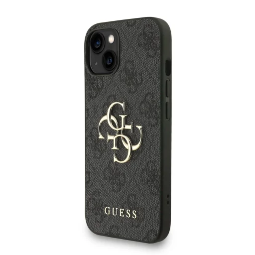 Guess PU 4G Metal Logo Pántos Tok iPhone 15-höz Fekete tok - 2