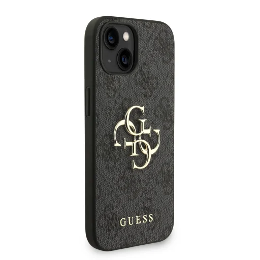 Guess PU 4G Metal Logo Pántos Tok iPhone 15-höz Fekete tok - 3