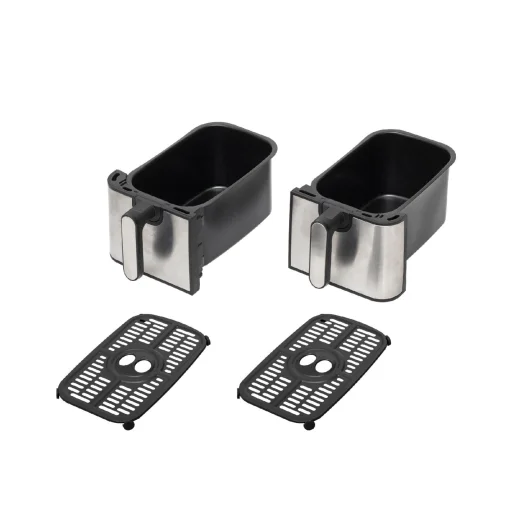 HOME HGAF29 duplakosaras forrólevegős sütő, 2 x 4,5L, 2000 W, digitális vezérlés, 8 féle üzemmód - 4